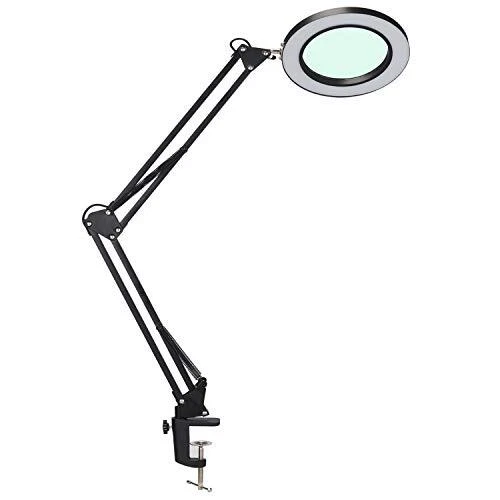 LED Magnifying Lamp, Dimmable Magnifier Desk Lamp/Task Lamp with Clamp (3