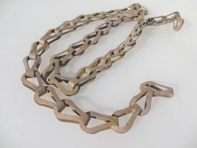 Victorian Brass Lighting Picture Chain Hanger Light Old Antique Vintage 32" 3