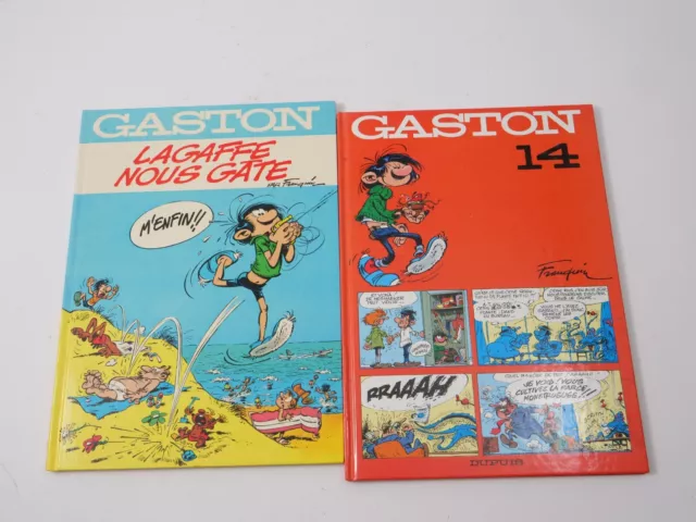 BD GASTON Album n°14 et Lagaffe nous gâte Edition Dupuis France Loisirs