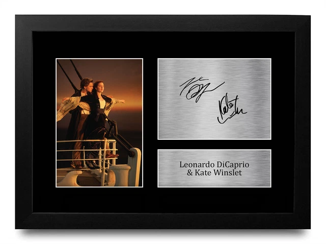 TITANIC - LEONARDO DICAPRIO & KATE WINSLET Signed Autographed Cast Photo w/COA Hologram