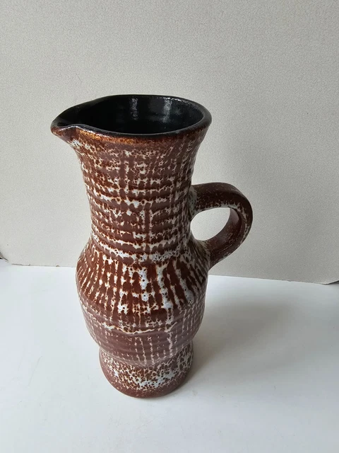 Ancien Pichet ACCOLAY En Céramique Beige Marron - Fabrication Française