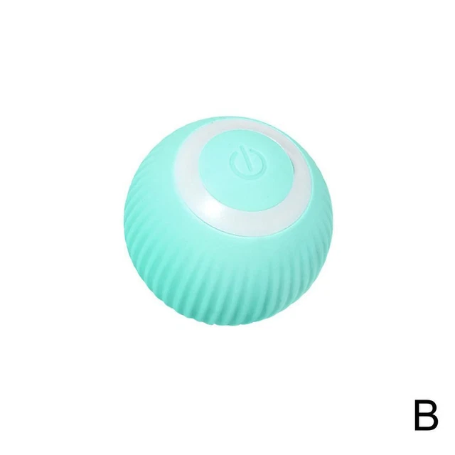 Green Automatic Smart Kitten Cat Toy Ball Rolling Interactive Catnip Self Rota ζ