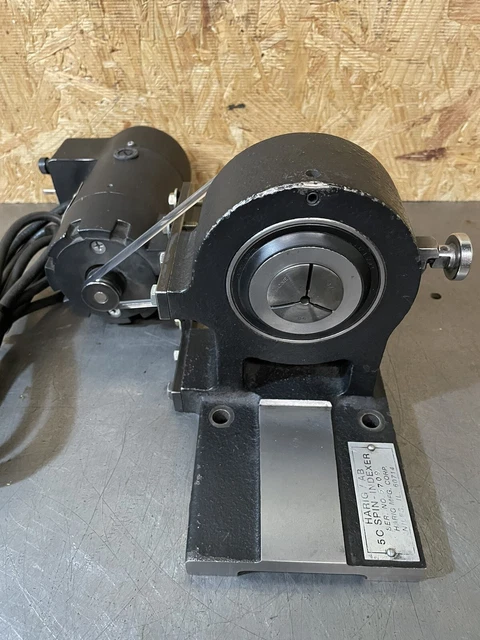 HARIG  AB 5C SPIN INDEXER w/VARIABLE SPEED BALDOR MOTOR