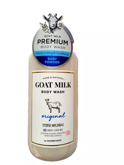 Shower Mate Baby Powder Goat Milk Body Wash Original Herb-Pure Complex