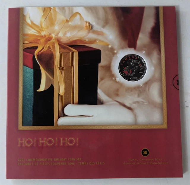 2006 CHRISTMAS HO! Ho! Ho! 25¢ Quarter Canada Mint Set & Display