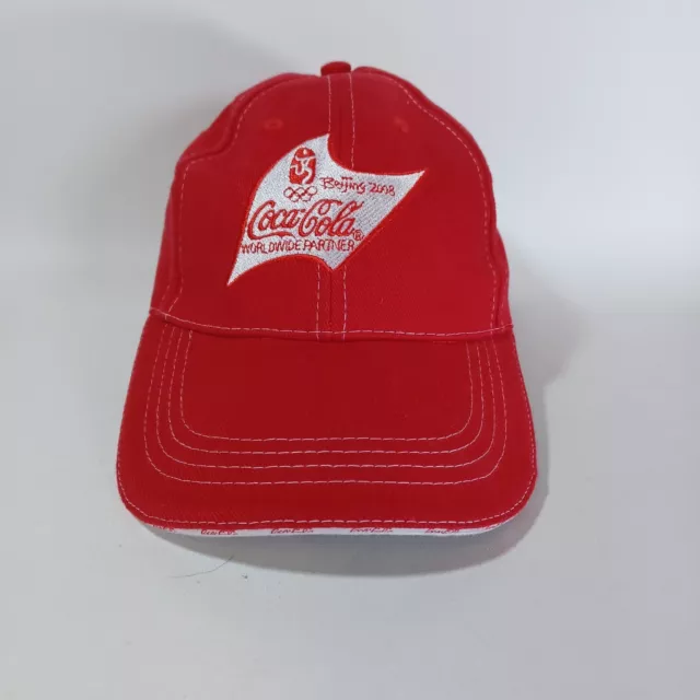 Coca-Cola Beijing 2008 Olympics Red Baseball Cap Hat Coke