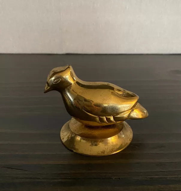 Brass Bird Figure / Paper Weight 2.5'' Tall x 3.75'' Long