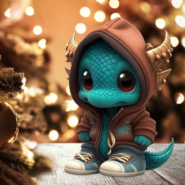 COOL DRAGON DINOSAUR Figurines Cute Cartoon Desk Decor Home Decoration