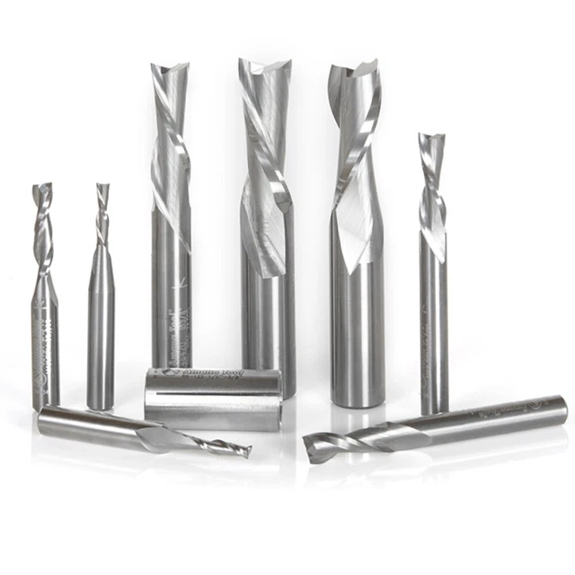 Amana AMS-125 - 8-Pc CNC Up-Cut and Down-Cut Spiral Router Bit Set