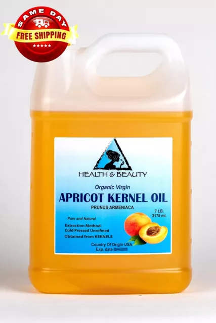 Apricot Kernel Oil Unrefined Organic Virgin Cold Pressed Raw Pure 2 Oz - 7 Lb