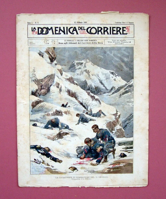 La Domenica del Corriere Anno I n 6 1899  La Catastrofe di Sommafiume