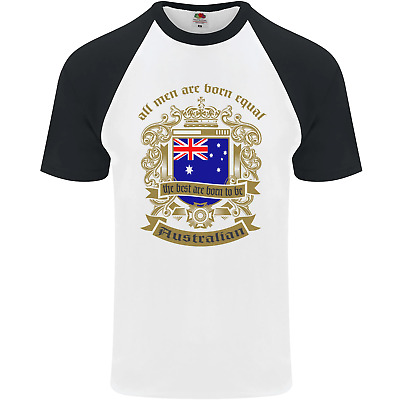 All Men Are Born Equal Australian Australia Mens S/S Baseball T-Shirt