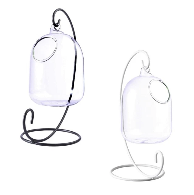 Hanging Clear Glass Aquarium Fishbowls Tank Transparent Flower Vase Plant Decor 3