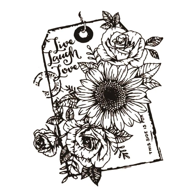 Cute LOVE Flowers Transparent Clear Stamps for DIY Scrapbooking/Card Making
