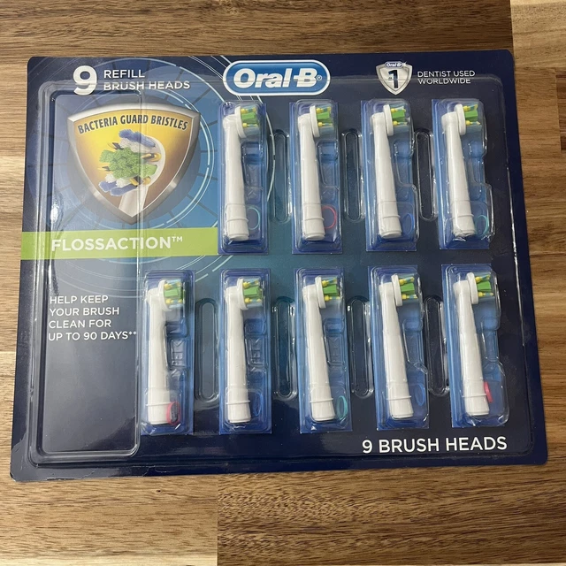 Nuevos cabezales de cepillo de recarga de hilo dental genuinos Oral-B 9 unidades