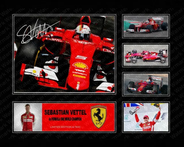 SEBASTIAN VETTEL FERRARI F1 A4 Limited Edition Print Poster