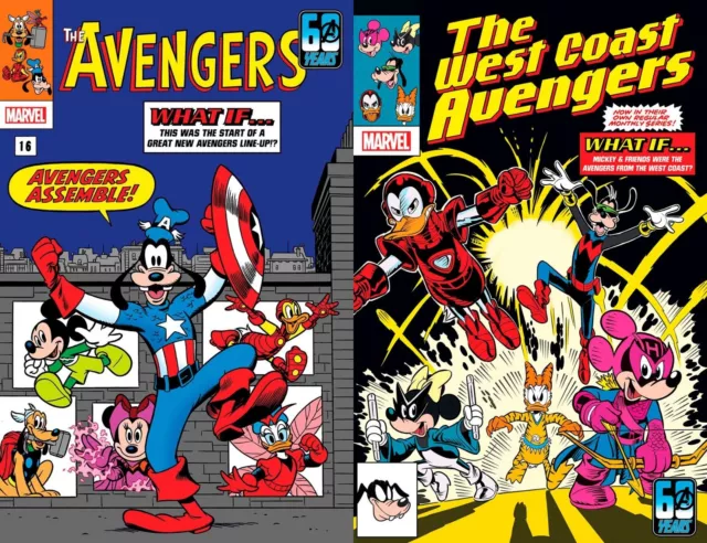 Amazing Spider-Man 45 & 47 Nm What If? Avengers Disney Variant Presale 4/10/24