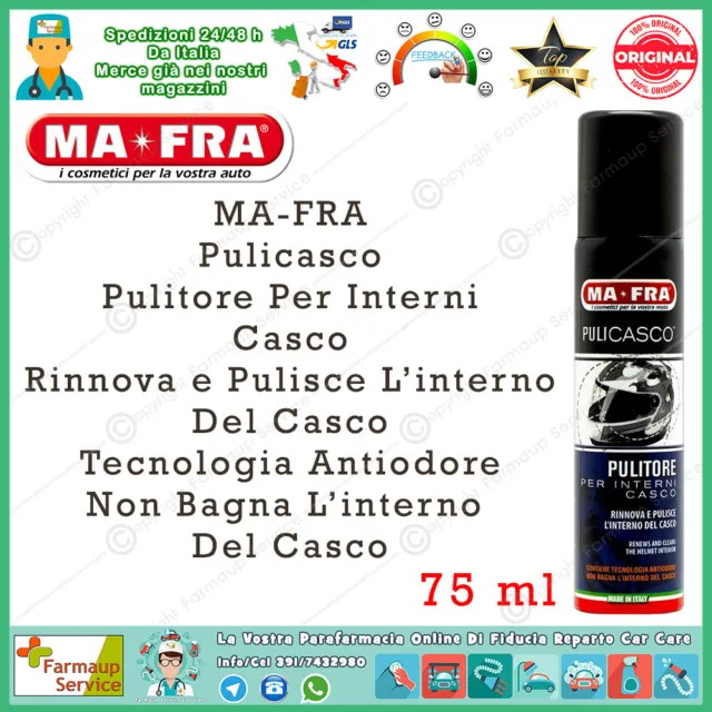 Mafra H0117 Pulicasco Spray 75 ml Non Bagna Interni Casco Formula Anti Odore