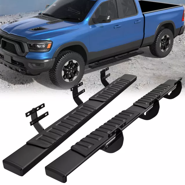 6" Running Boards Steps Side Bar Pair For 19-23 Dodge Ram 1500 Quad Cab New Body