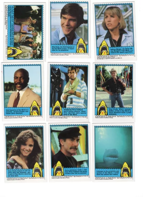 1983 Topps Jaws 3-D The Movie Trading Card Set 44-Cards Nm/Mt All Cards Scanned