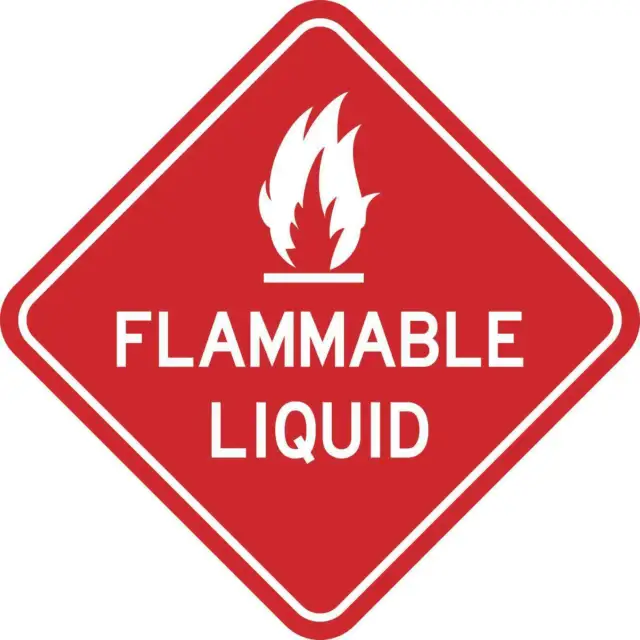 6×6 Flammable Liquid Magnet Hazard Warning Magnetic Decal Magnets Wall Decals