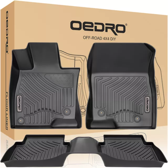 OEDRO Floor Mat Liners 3D Carpet for 2014-2018 Mazda 3 TPE Rubber All-weather