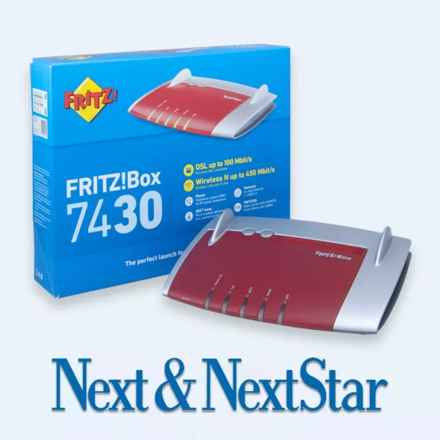 AVM fritzbox 7430 Internazionale VDSL DSL Mesh WLAN Modem Gigabit Top Nuovo Ovp