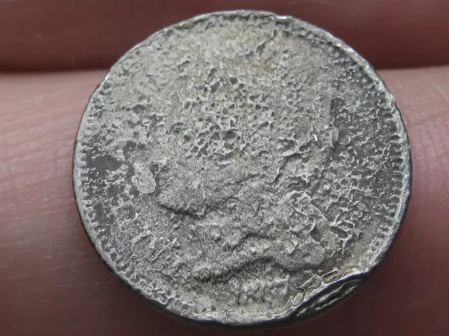 1867 Three 3 Cent Nickel- Shipwreck Effect