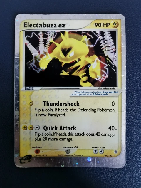 Pokemon Card Electabuzz ex 97/109 EX Ruby & Sapphire Holo Rare ex