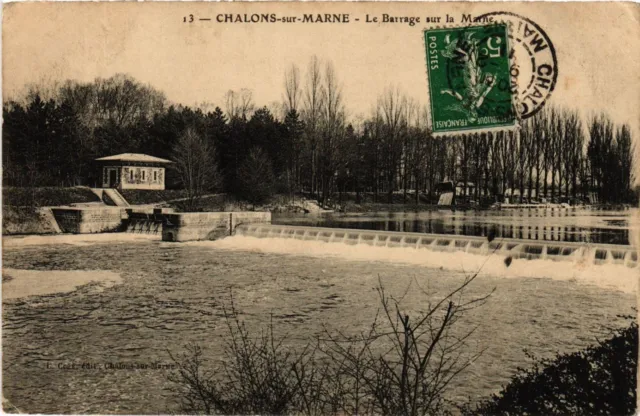 CPA AK CHALONS-sur-MARNE - Le Barrage sur la Marne (742890)