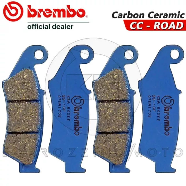 4 Pastiglie Freno Anteriori Brembo Carbon Ceramic Honda Xl 650 V Transalp 2000 >