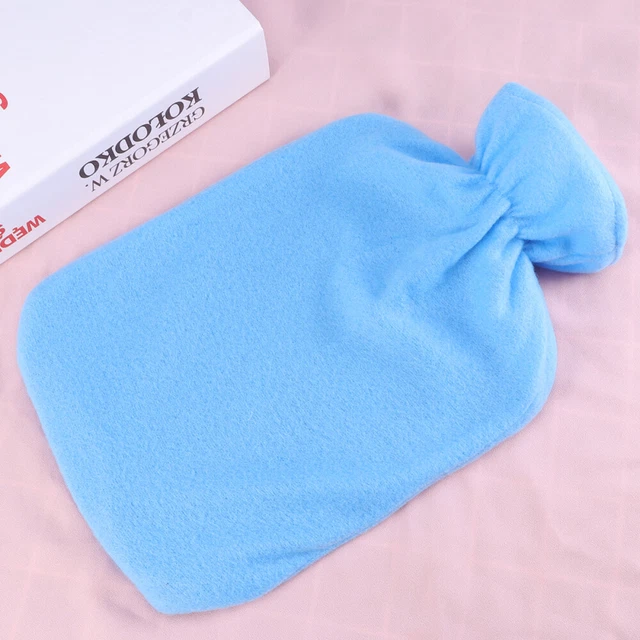 Bottiglie acqua trasparente gomma inverno bottiglia acqua calda blu
