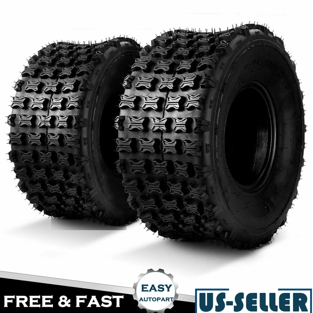 Tire Set of 2 22x10-9 22x10x9 Quad ATV All Terrain AT 6Ply 6PR Tires A027 by KAC