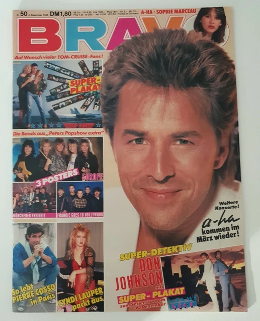 Bravo 50 vom 4.12.1986 Don Johnson / Sam Fox / Billy Idol / Cyndy Lauper (B1948)