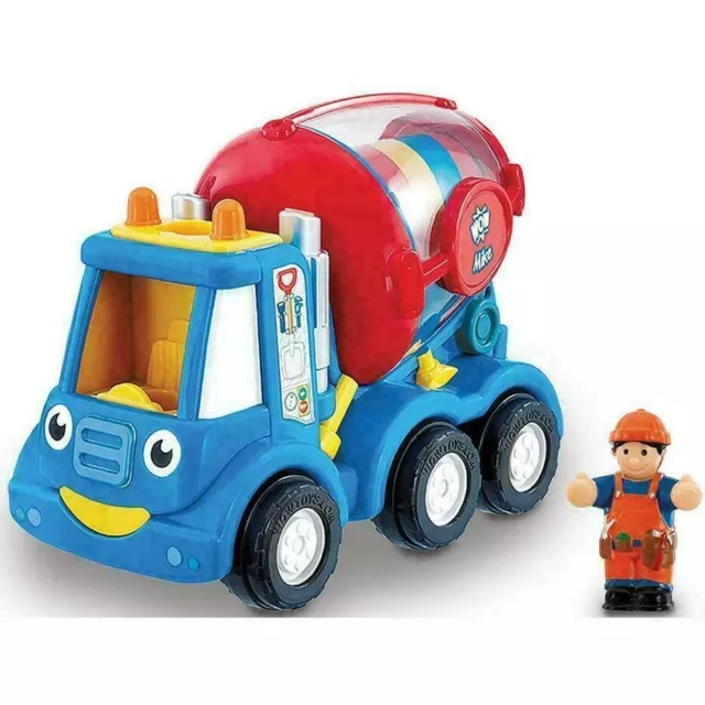 WOW Toys Mix 'n' Fix Mike Push & Go Motorised Cement Mixer - With Driver Figure