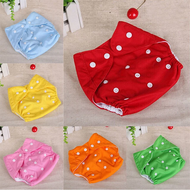 1PC Adjustable Reusable Baby Solid Diaper Cover Wholesale Washable Cloth Diaper