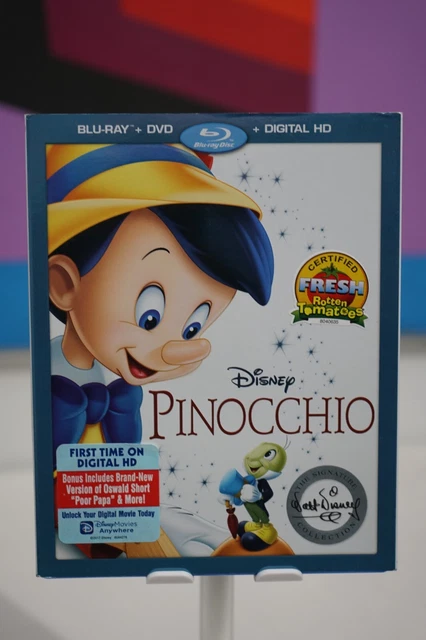 Pinocchio [Blu-ray + DVD] Disney Classic w/slipcover *no digital