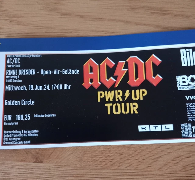 AC/DC PWR UP TOUR 19.06.2024 Dresden Stehplatz Golden Circle EUR 180,00 PicClick DE