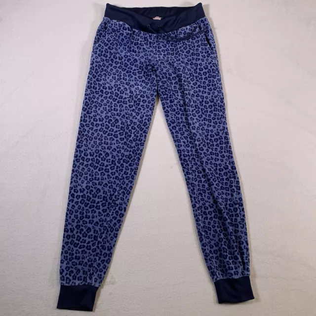 Juicy Couture VTG XS Teal Blue Leopard Velour Pants Large low or mid rise U51