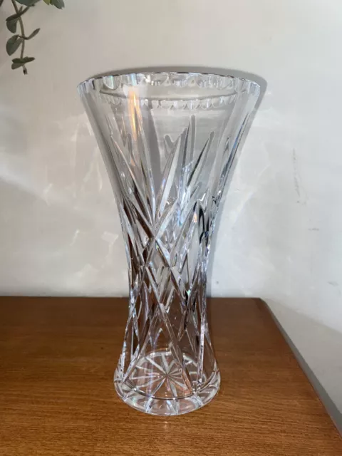 Bohemia Crystal Sheffield Waisted Vase 25.5cm lead crystal