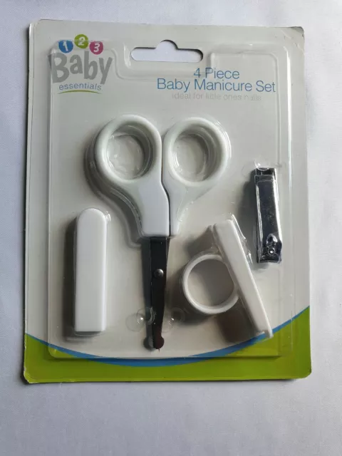 Ensemble manucure bébé 4 pièces blanc 2