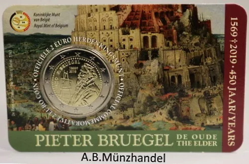 Belgien 2019 Coincard 2 Euro-Gedenkmünze - Pieter Bruegel der Ältere