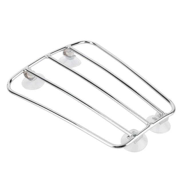 Porte-Bagages Moto Universel à Ventouses - Support Réservoir Carburant Argent Rétro Robuste