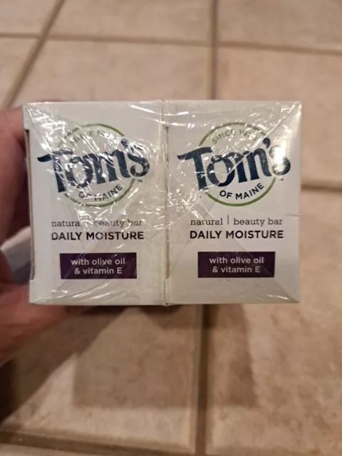 Twin Pack Tom's of Maine Daily Moisture Olive Oil Vitamin E Full Size Beauty Bar 2