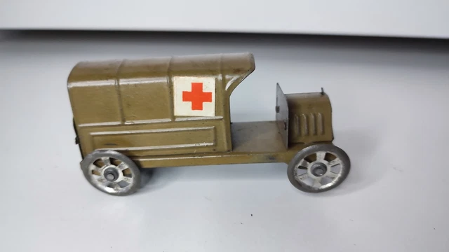 Lot De 3 Anciens Jouets En Tôle - Véhicules Militaires (Marques Unis, VEBE, France...) - À Restaurer