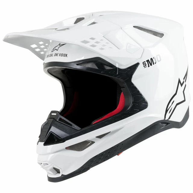 Alpinestars Supertech S-M10 Carbon MX Offroad Helmet Gloss White