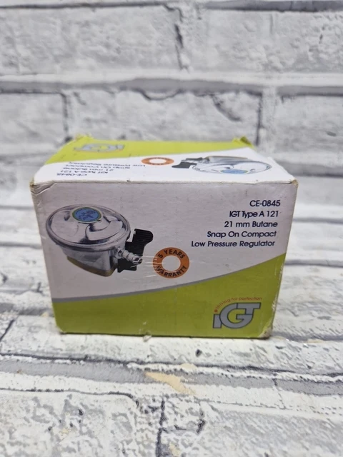 21mm 'A Clipser' Type Régulateur pour Butane Gaz Bouteille 1.3 KG/H