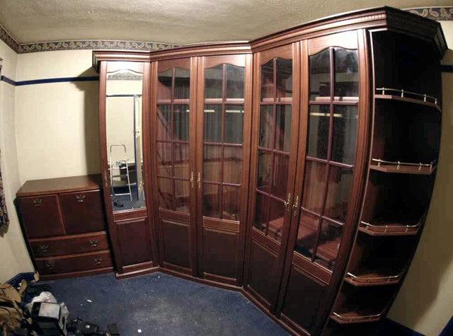 PARTS WHOLE SCHREIBER FITTED bedroom wardrobes shelves mahogony