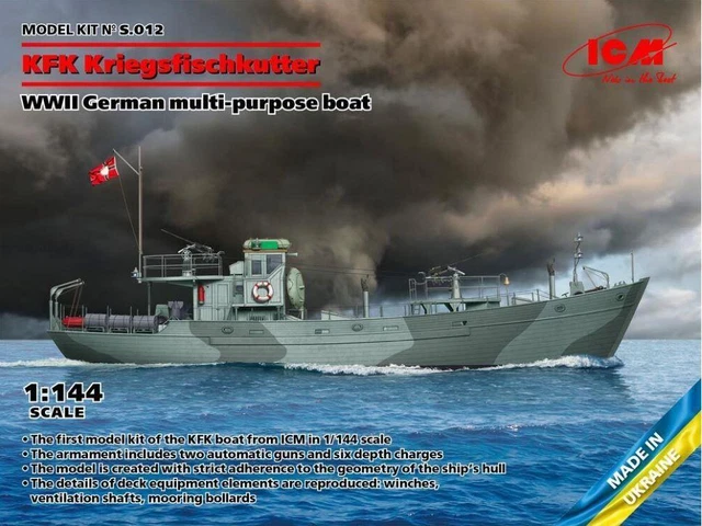 ICM S012 1/144 scala KFK Kriegsfischkutter seconda guerra mondiale ...