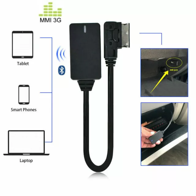 For Audi AUX Audio Cable Adapter AMI MDI Wireless Bluetooth Music Interface New